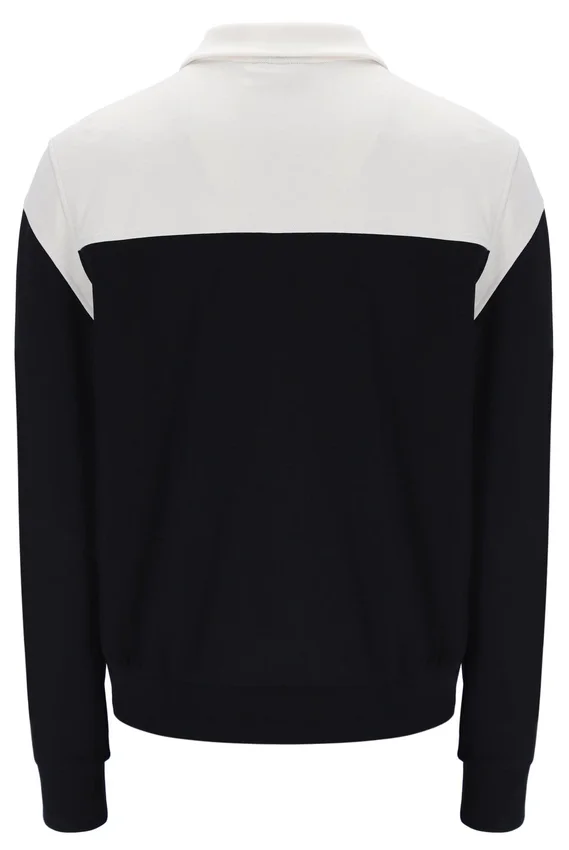 Chaqueta negra Morton con cremallera completa y paneles en contraste