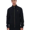 Chaqueta negra «Roman» con cremallera completa y detalles de cinta
