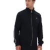 Chaqueta negra «Roman» con cremallera completa y detalles de cinta