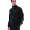 Chaqueta negra «Roman» con cremallera completa y detalles de cinta