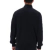 Chaqueta negra «Roman» con cremallera completa y detalles de cinta