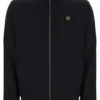 Chaqueta negra «Roman» con cremallera completa y detalles de cinta