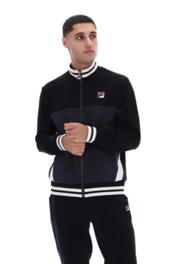 Chaqueta «Tie Breaker» con cuello de embudo en negro