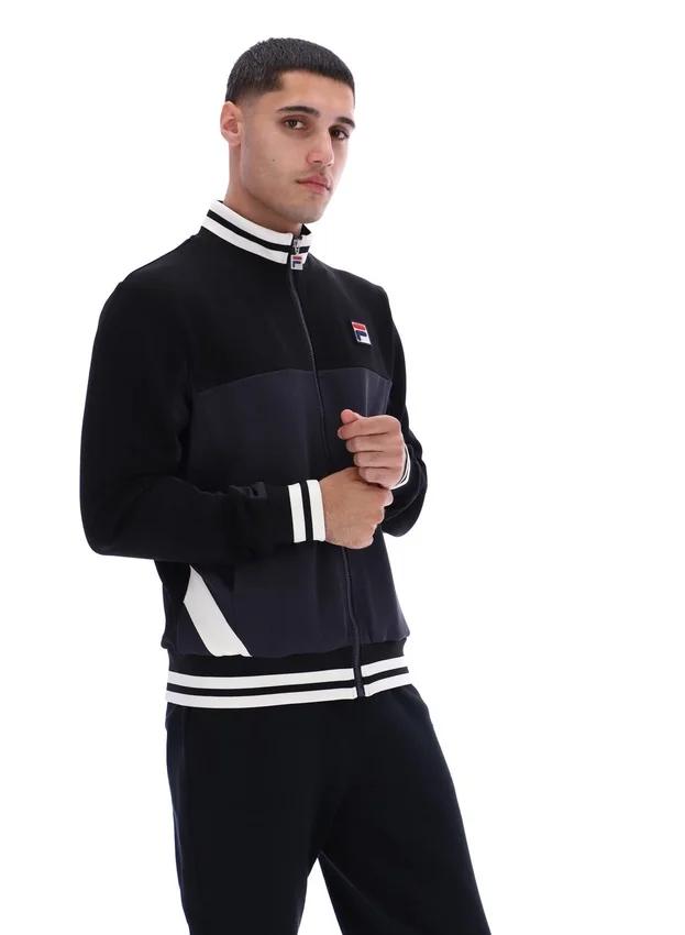 Chaqueta «Tie Breaker» con cuello de embudo en negro