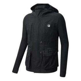 Chaqueta tipo cargo con cremallera de Athletics, negra
