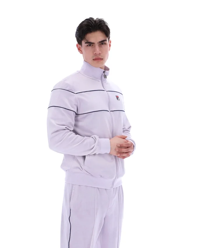 Chaquetas de chándal de velour Vittorio en color lila brumoso