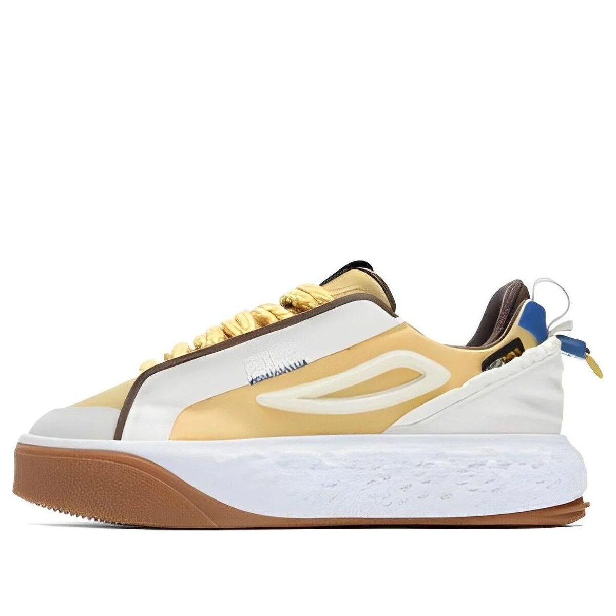 Court Deluxe Low «Blanco, Marrón, Amarillo»