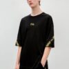 Estilo de pareja de pantalones cortos holgados, negro