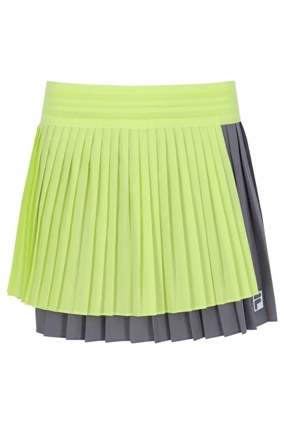 Falda de tenis plisada con corte cruzado para mujer de Lemon