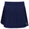 Falda de tenis plisada cruzada para mujer en azul marino