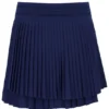 Falda de tenis plisada cruzada para mujer en azul marino