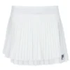 Falda de tenis plisada cruzada para mujer en blanco roto