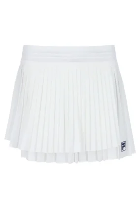 Falda de tenis plisada cruzada para mujer en blanco roto