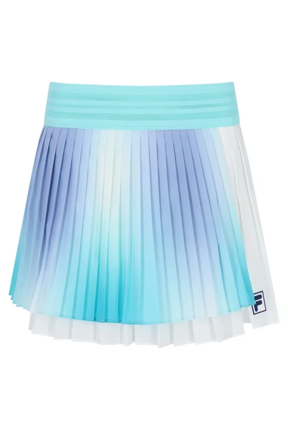Falda de tenis plisada cruzada para mujer en color aguamarina