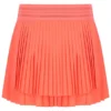 Falda de tenis plisada cruzada para mujer en naranja neón