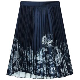 Falda larga casual «Navy White»