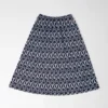 Falda midi acampanada con bolsillos en azul medianoche