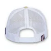 Gorra clásica beige Hazza Large 1911 con parte trasera de malla bordada