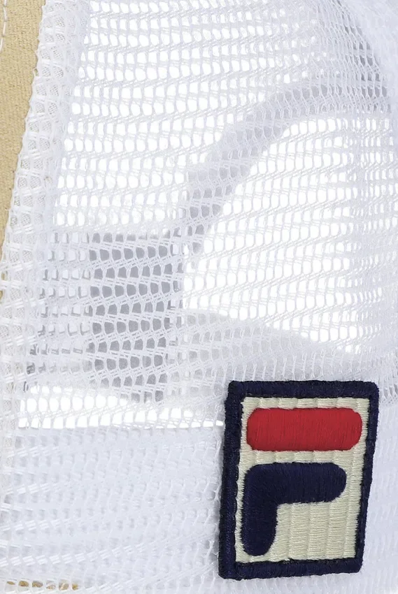 Gorra clásica beige Hazza Large 1911 con parte trasera de malla bordada