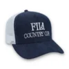 Gorra Cody de pana con parte trasera de malla y diseño bordado de Fila en azul marino