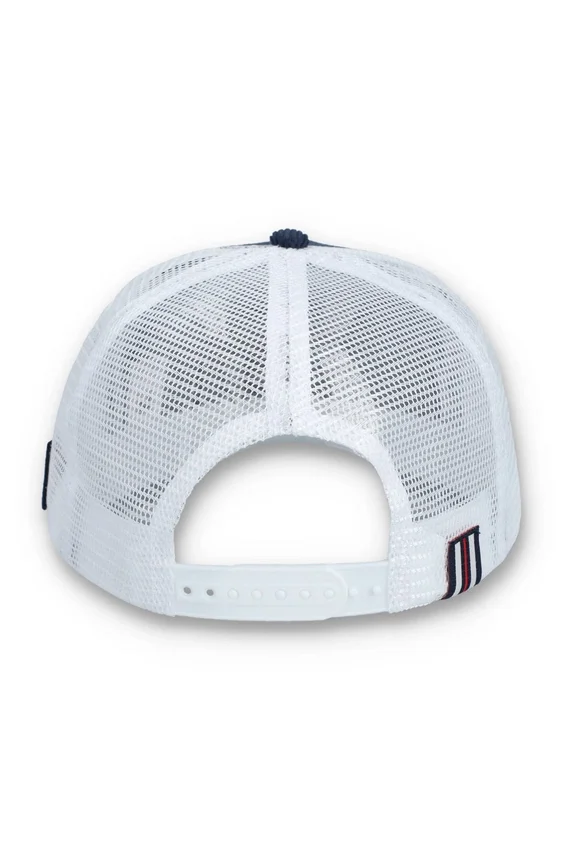 Gorra Cody de pana con parte trasera de malla y diseño bordado de Fila en azul marino