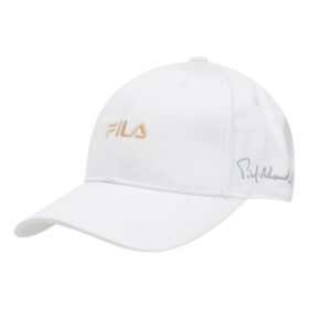 Gorra de béisbol casual para hombre con el logotipo de Fila en blanco
