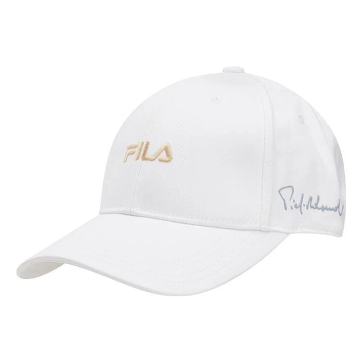 Gorra de béisbol casual para hombre con el logotipo de Fila en blanco