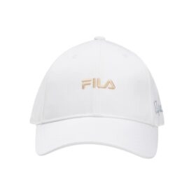 Gorra de béisbol casual para hombre con el logotipo de Fila en blanco
