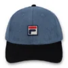Gorra de béisbol de pana Clarke con bloques de color en índigo vintage