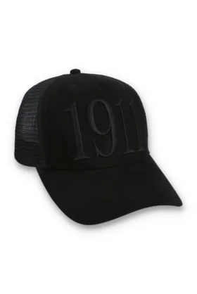 Gorra grande Hazza 1911 con parte trasera de malla y bordado en negro