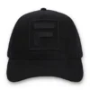 Gorra Turo grande F-Box de gamuza con bordado tonal y parte trasera de malla, color negro