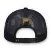 Gorra Turo grande F-Box de gamuza con bordado tonal y parte trasera de malla, color negro