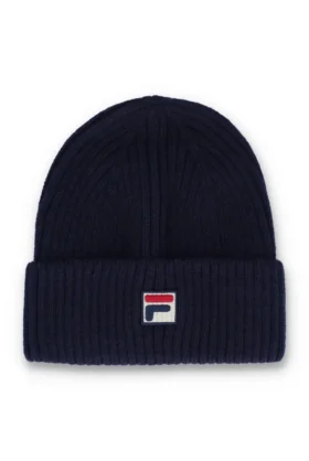 Gorro de Fila en azul marino con vuelta y diseño «Watchman» de Ricco