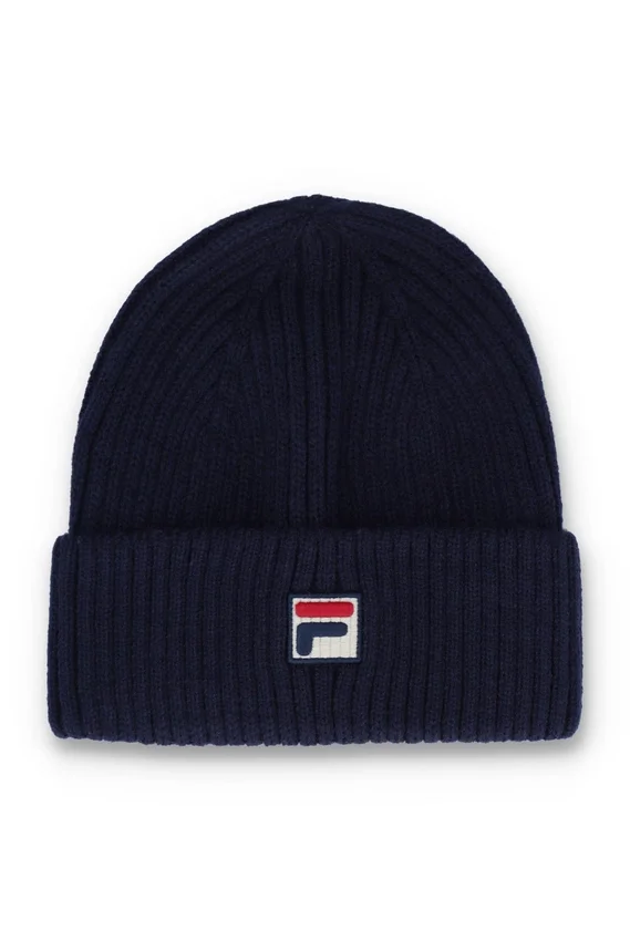 Gorro de Fila en azul marino con vuelta y diseño «Watchman» de Ricco