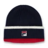 Gorro de punto acanalado con vuelta de Fila Ciro en azul marino