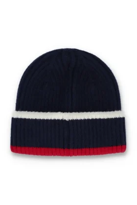 Gorro de punto acanalado con vuelta de Fila Ciro en azul marino