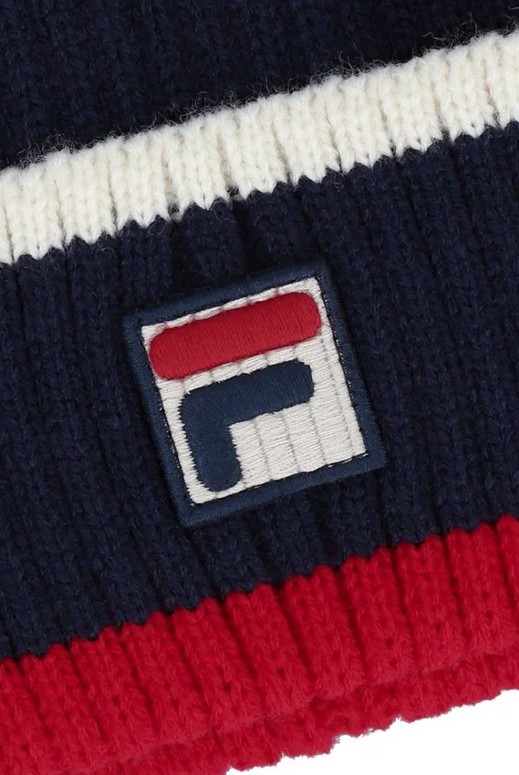 Gorro de punto acanalado con vuelta de Fila Ciro en azul marino