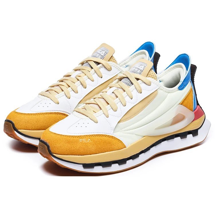 KM Shoes «Blanco, amarillo y azul»