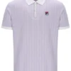 Lila brumoso Polo clásico vintage a rayas BB1