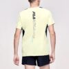 Logotipo con letras impresas, cuello redondo, para hombre, amarillo