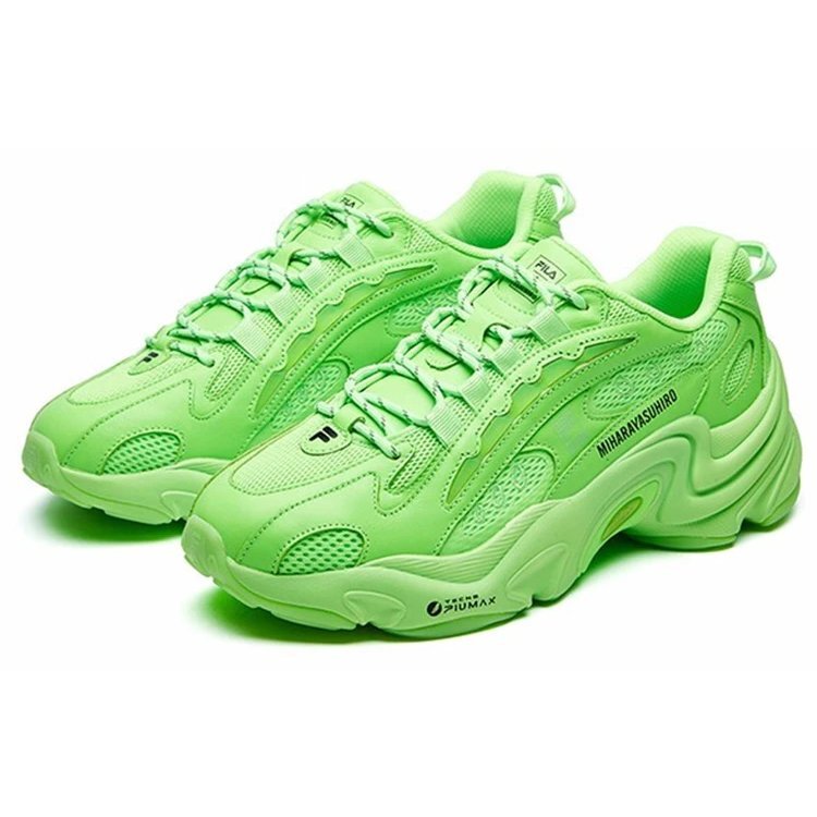 Mihara x Fila Pentera, tenis de caña baja, verde