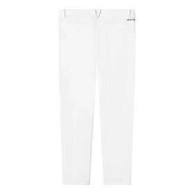 Pantalón casual de pierna recta con logotipo para hombre, blanco