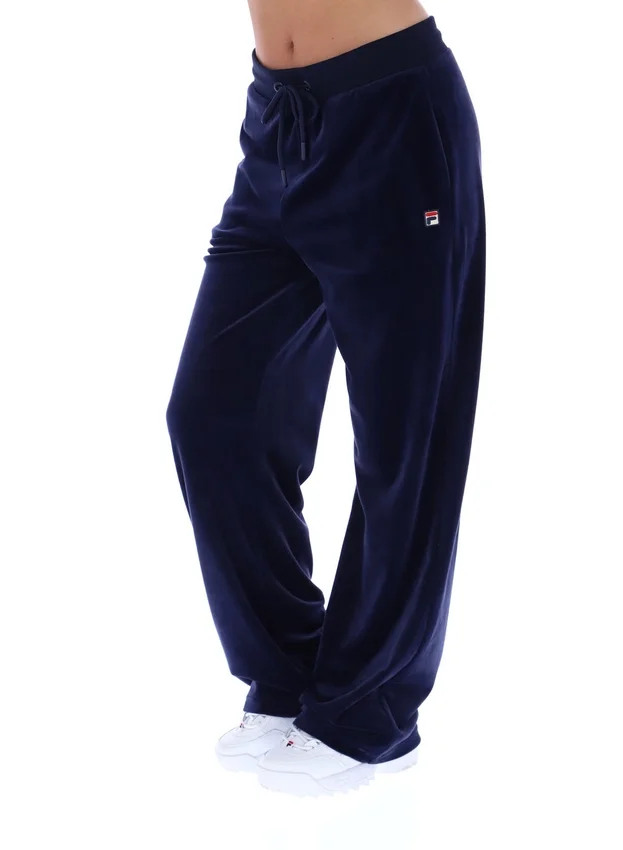 Pantalón de estar por casa Isabella de Fila en azul marino con pernera abierta