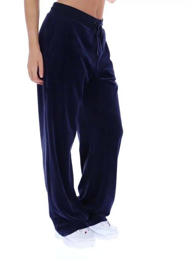Pantalón de estar por casa Isabella de Fila en azul marino con pernera abierta