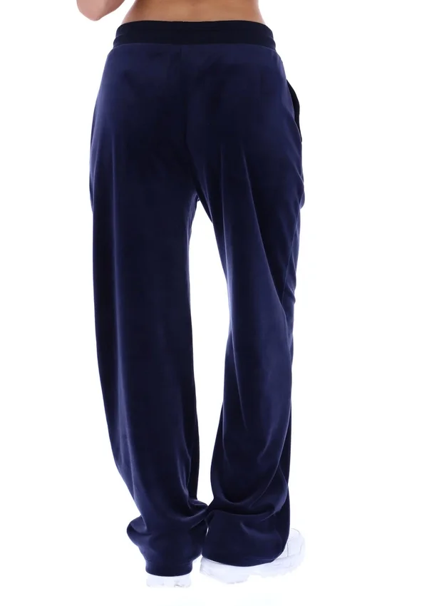 Pantalón de estar por casa Isabella de Fila en azul marino con pernera abierta