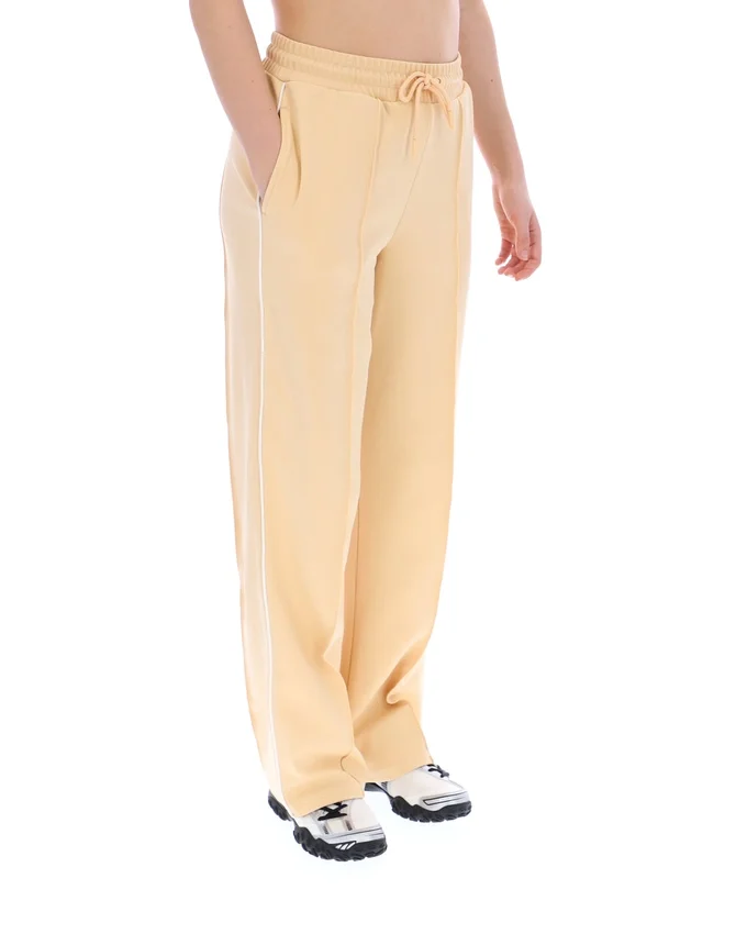 Pantalón deportivo de pierna ancha Marina en beige clásico
