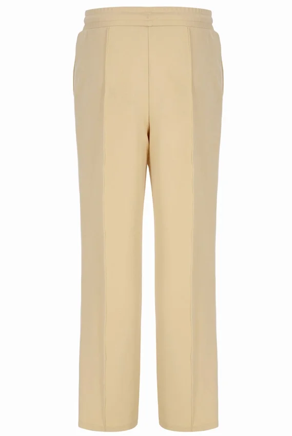 Pantalón deportivo de pierna ancha Marina en beige clásico