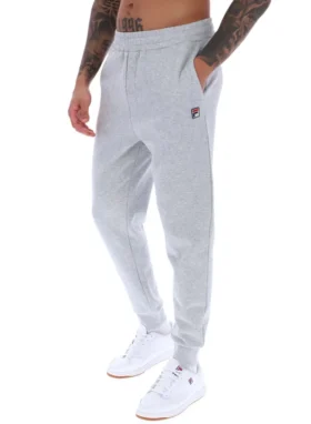 Pantalón deportivo Visconti con puños ribeteados en gris jaspeado