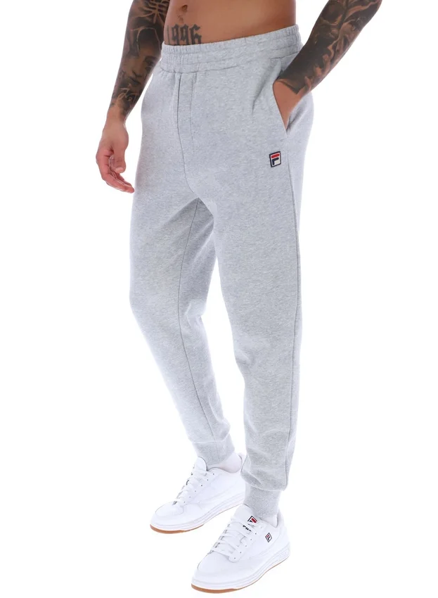 Pantalón deportivo Visconti con puños ribeteados en gris jaspeado