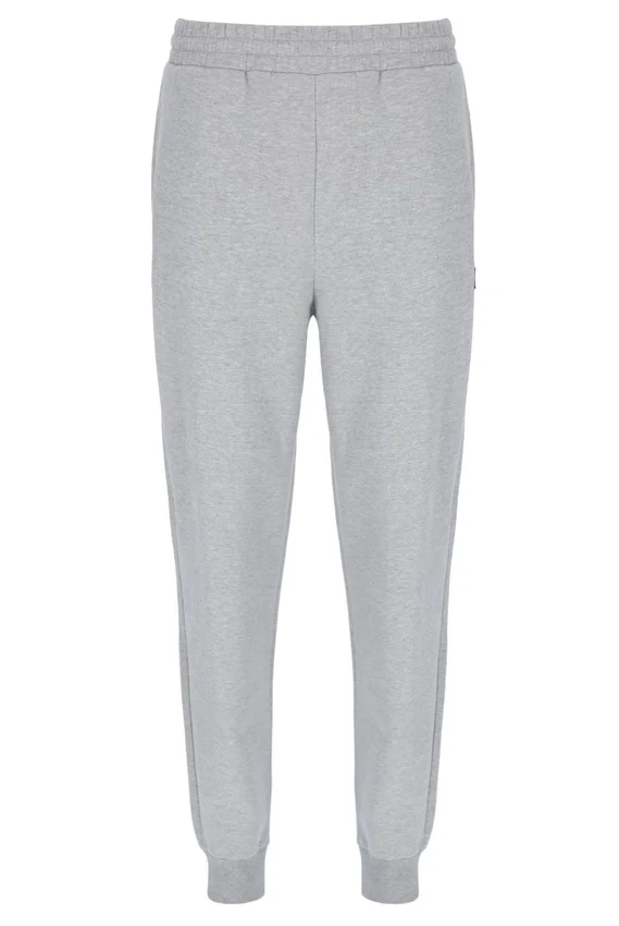 Pantalón deportivo Visconti con puños ribeteados en gris jaspeado